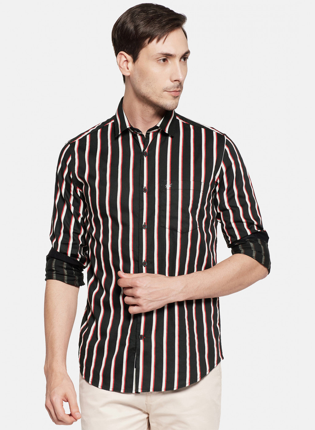 Mens Black Stripe Shirt