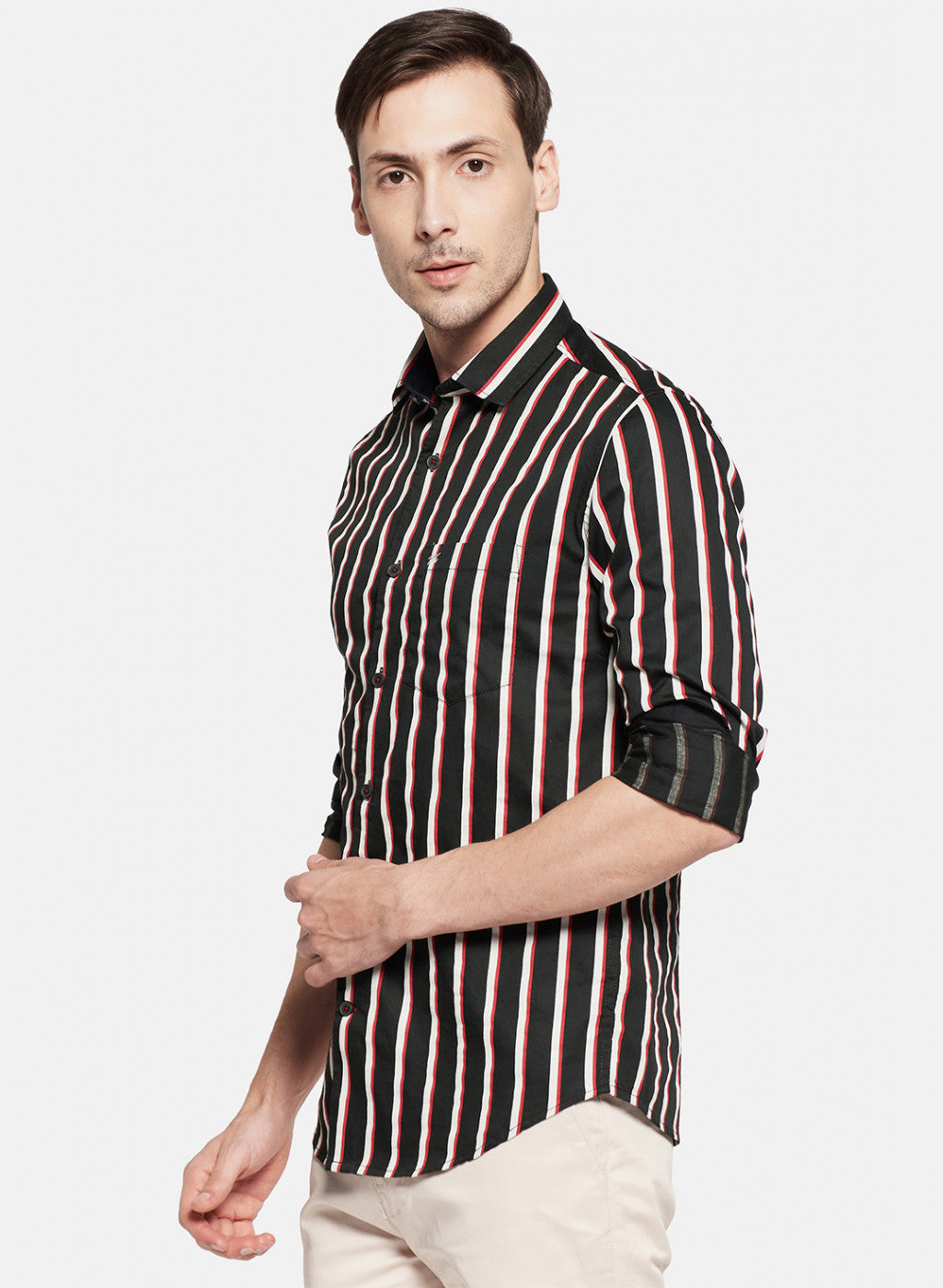 Mens Black Stripe Shirt