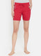 Womens Red Plain Shorts