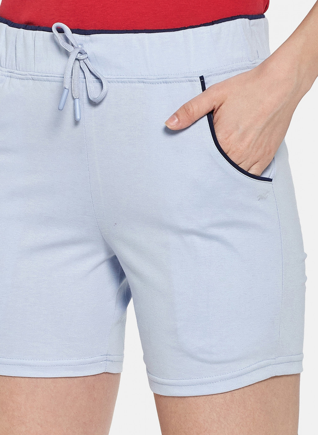 Womens Blue Plain Shorts