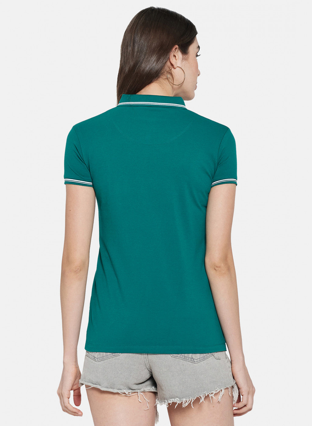 Womens Blue Plain T-Shirt