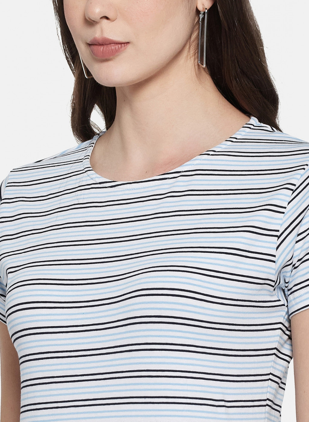 Womens Black Stripe Top