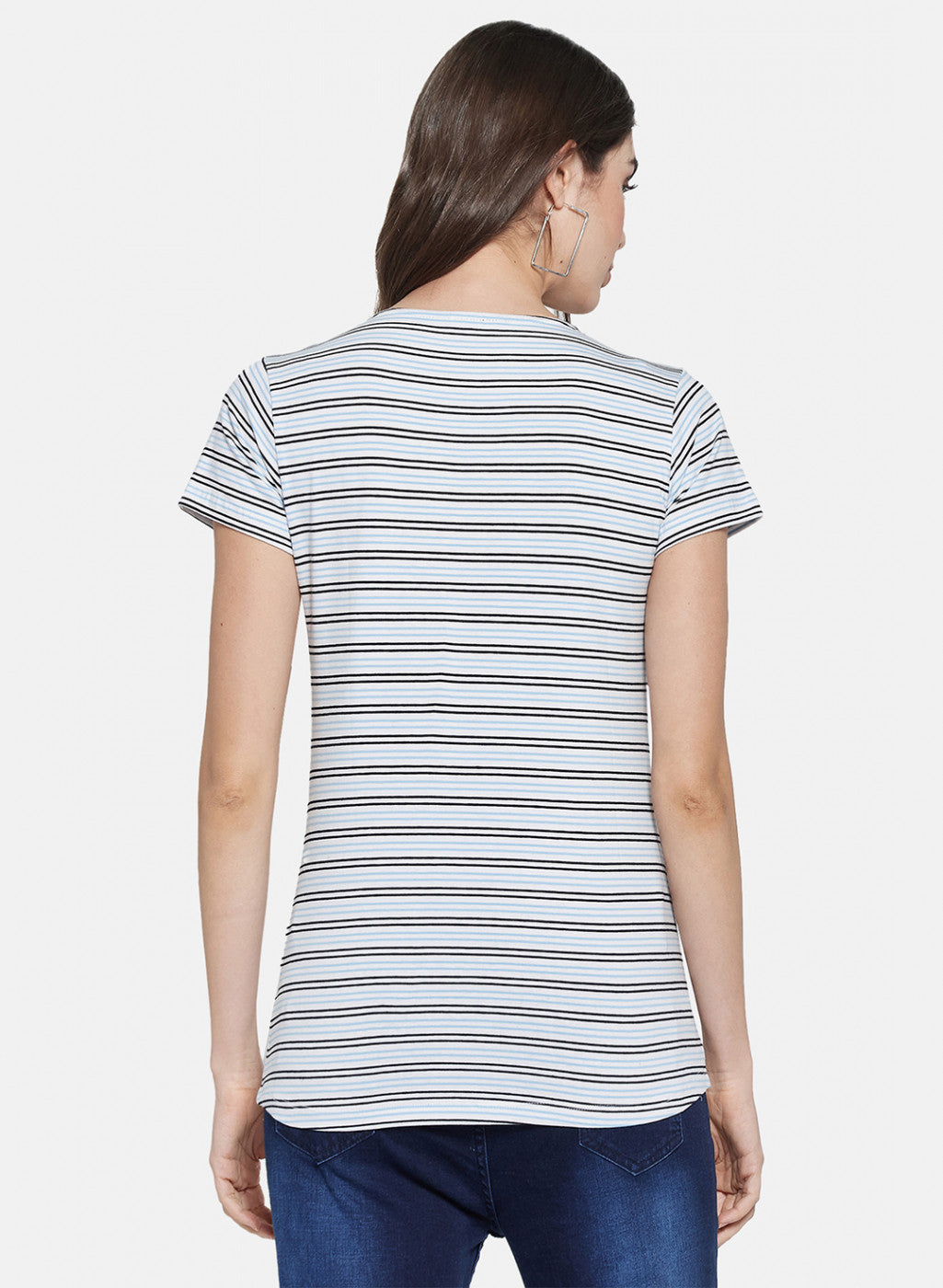 Womens Black Stripe Top