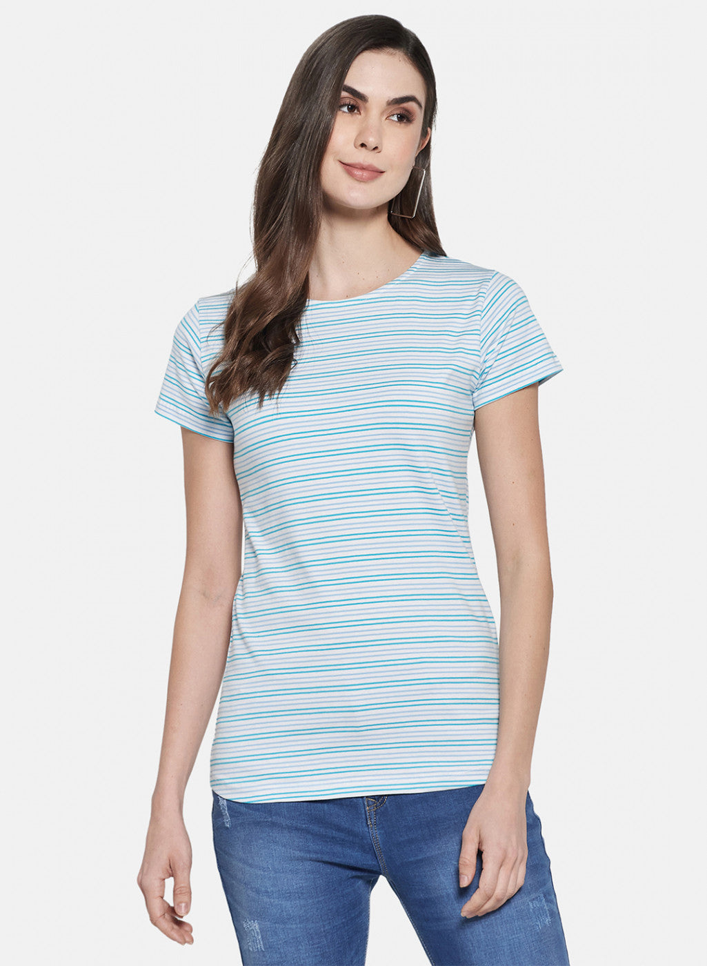 Womens Blue Stripe Top