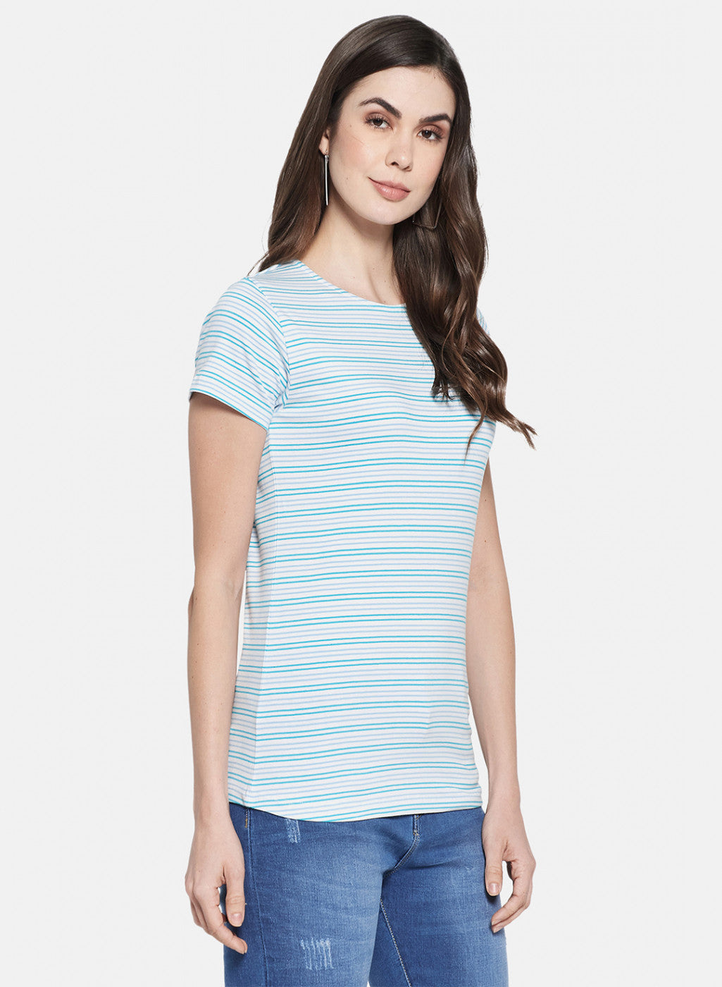 Womens Blue Stripe Top