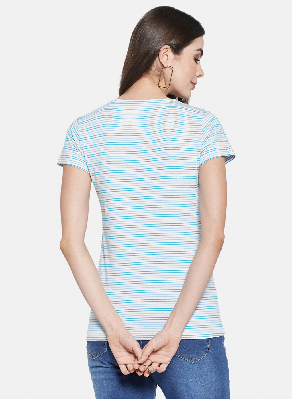 Womens Blue Stripe Top