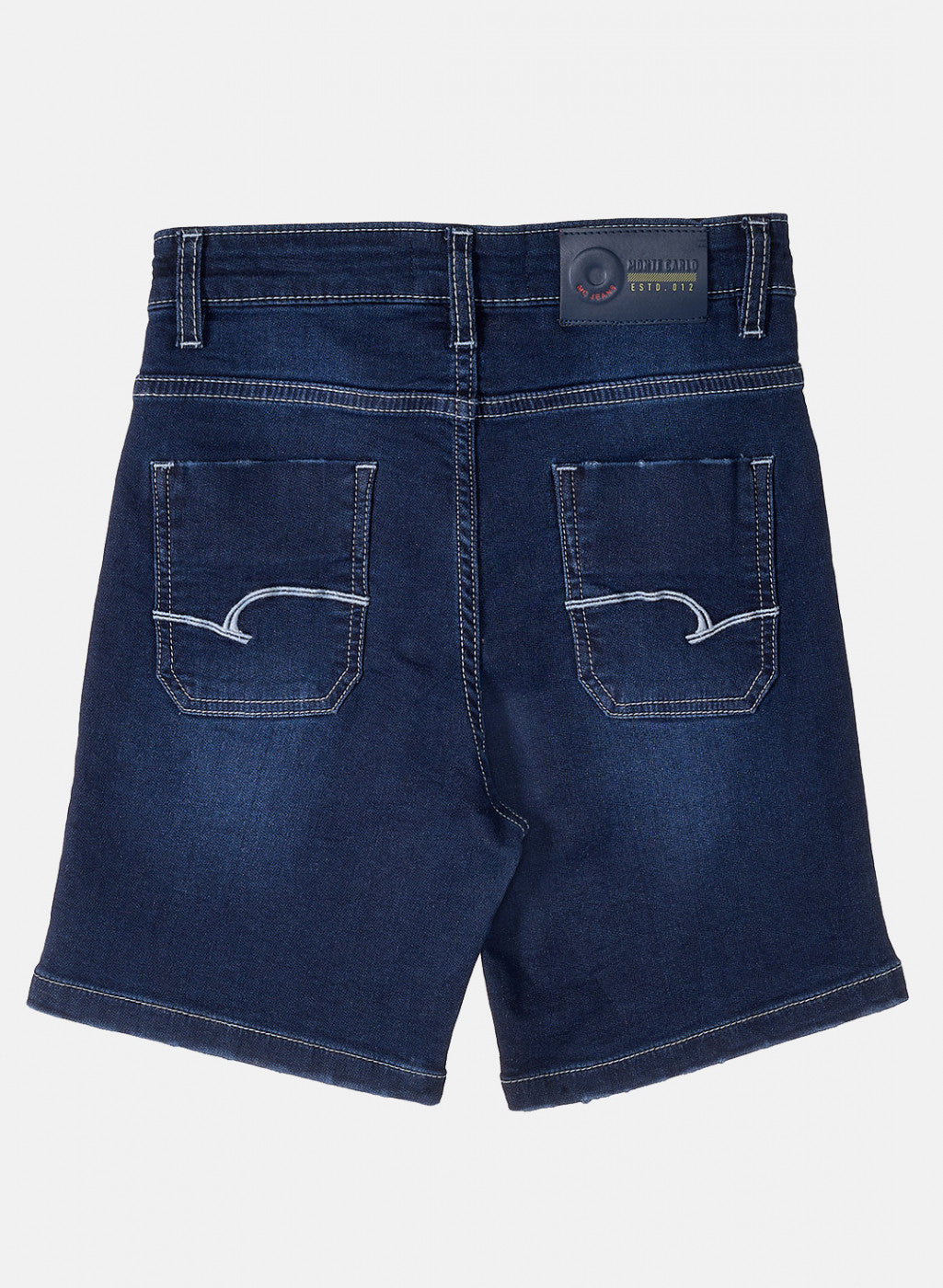 Boys Navy Blue Light Wash Shorts