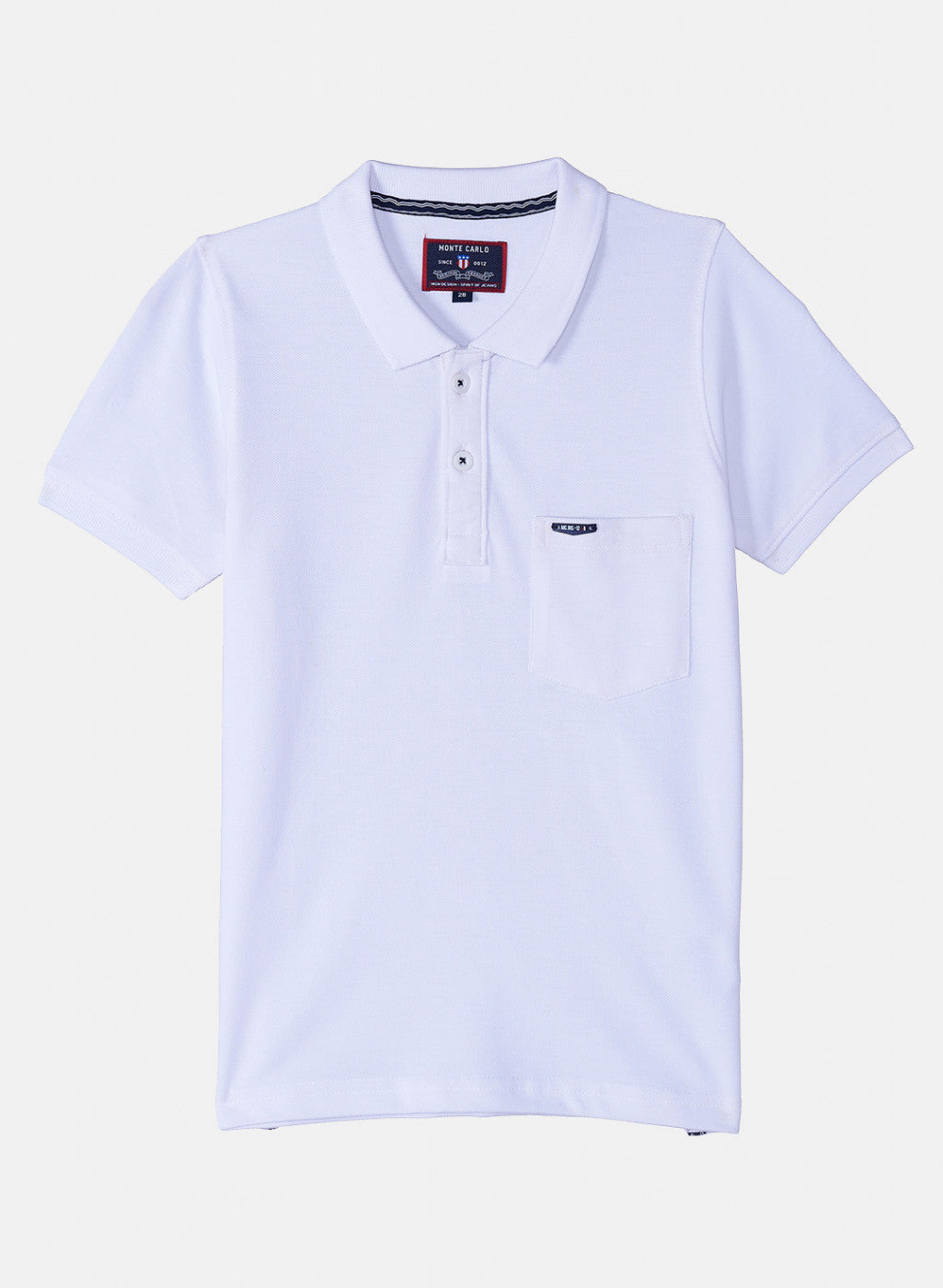 Boys White Plain T-Shirt