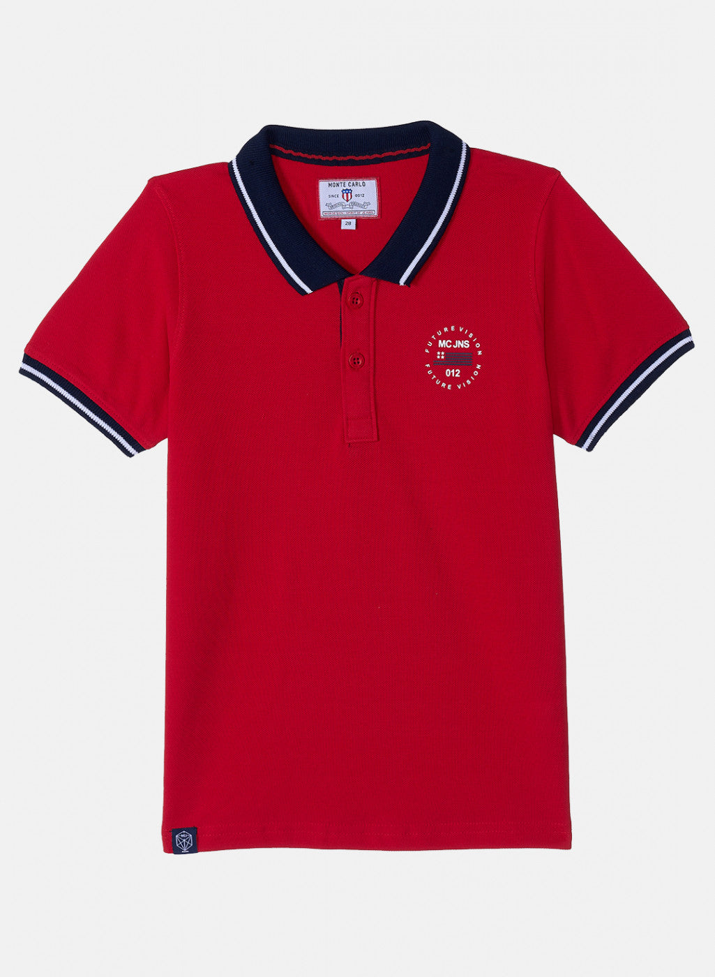 Boys Red Plain T-Shirt