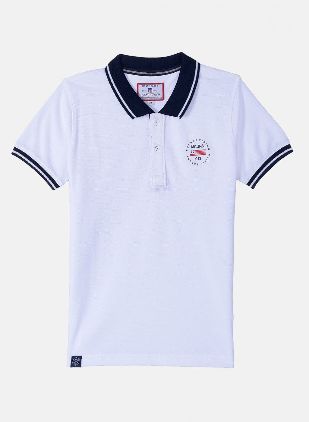 Boys White Plain T-Shirt