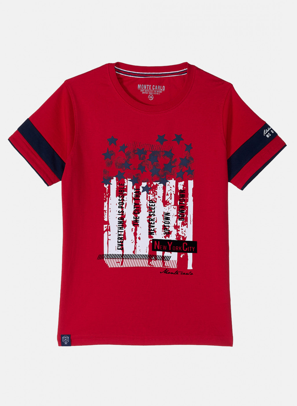 Boys Red Printed T-Shirt