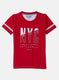 Boys Red Printed T-Shirt