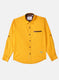 Boys Yellow Solid Shirt