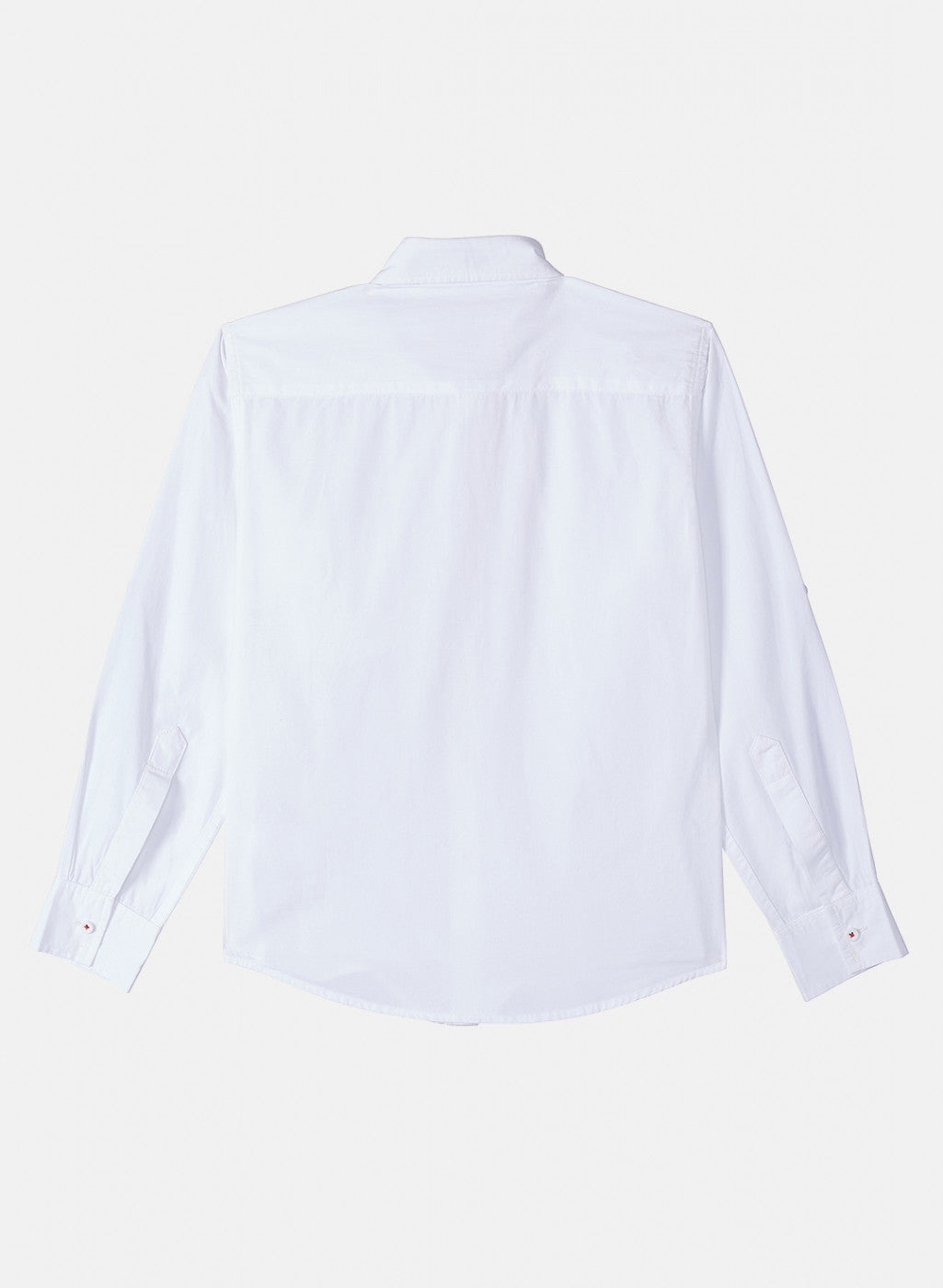 Boys White Solid Shirt