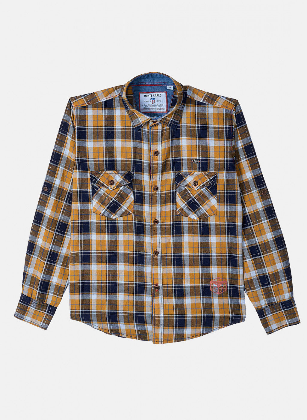 Boys Yellow Check Shirt