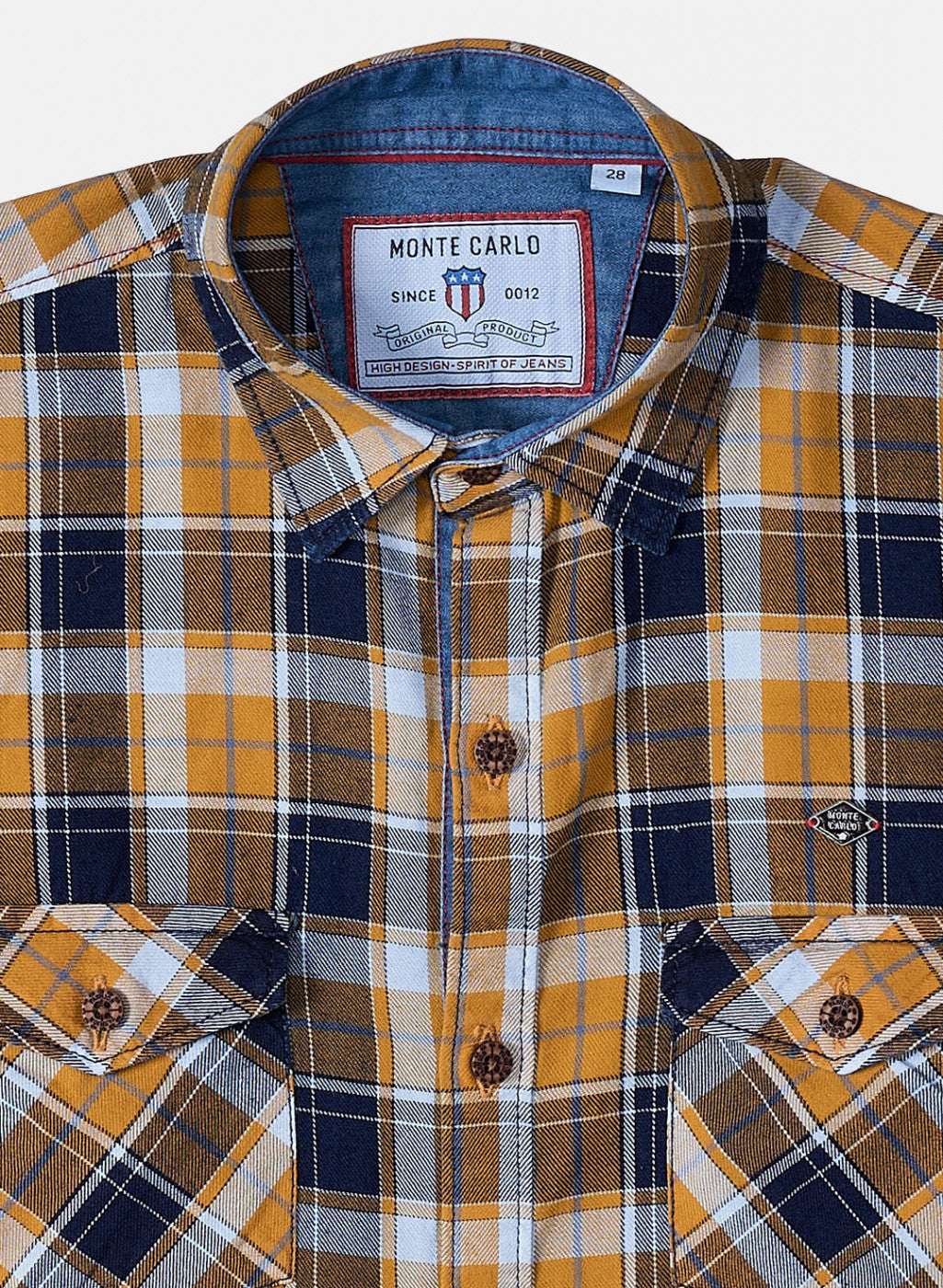 Boys Yellow Check Shirt