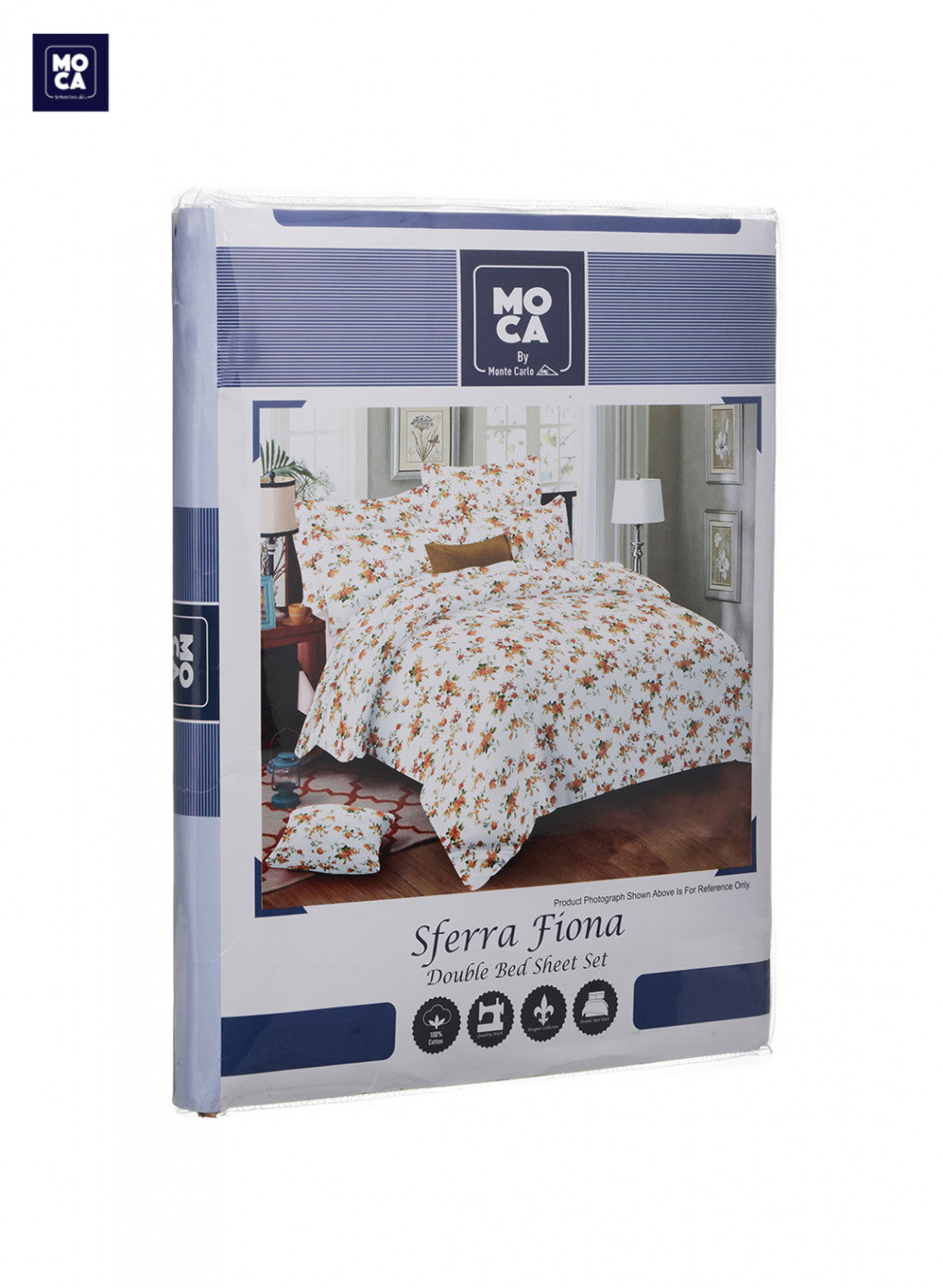 144 TC Cotton Double Bedsheet with 2 Pillow Covers