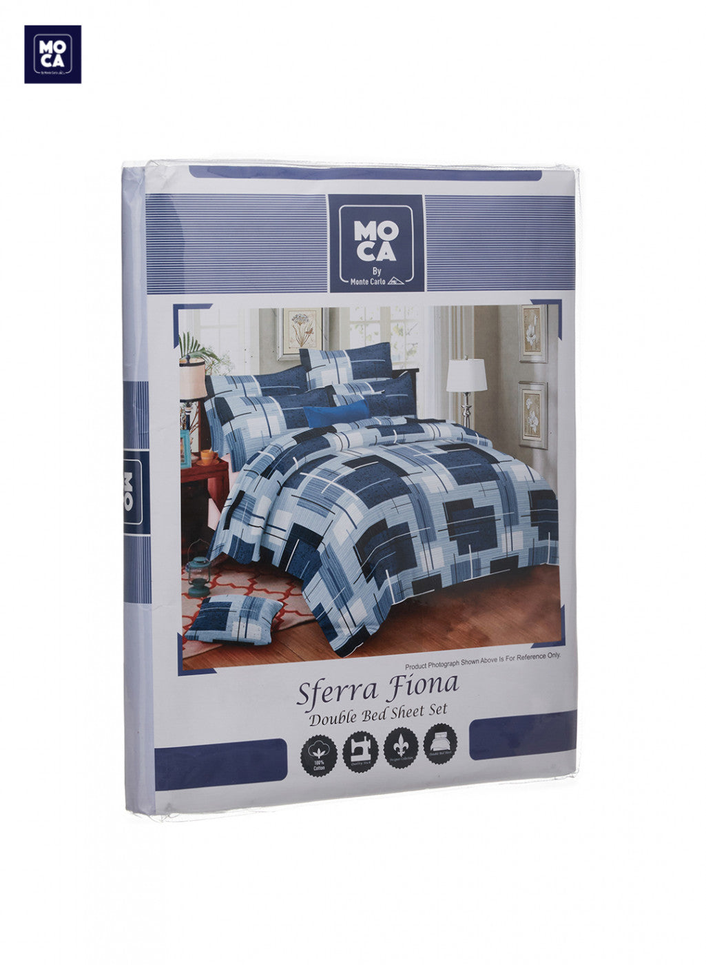 144 TC Cotton Double Bedsheet with 2 Pillow Covers