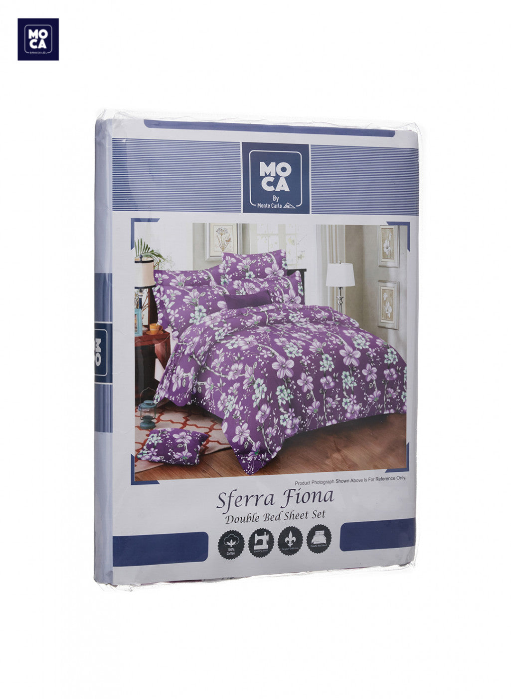 144 TC Cotton Double Bedsheet with 2 Pillow Covers