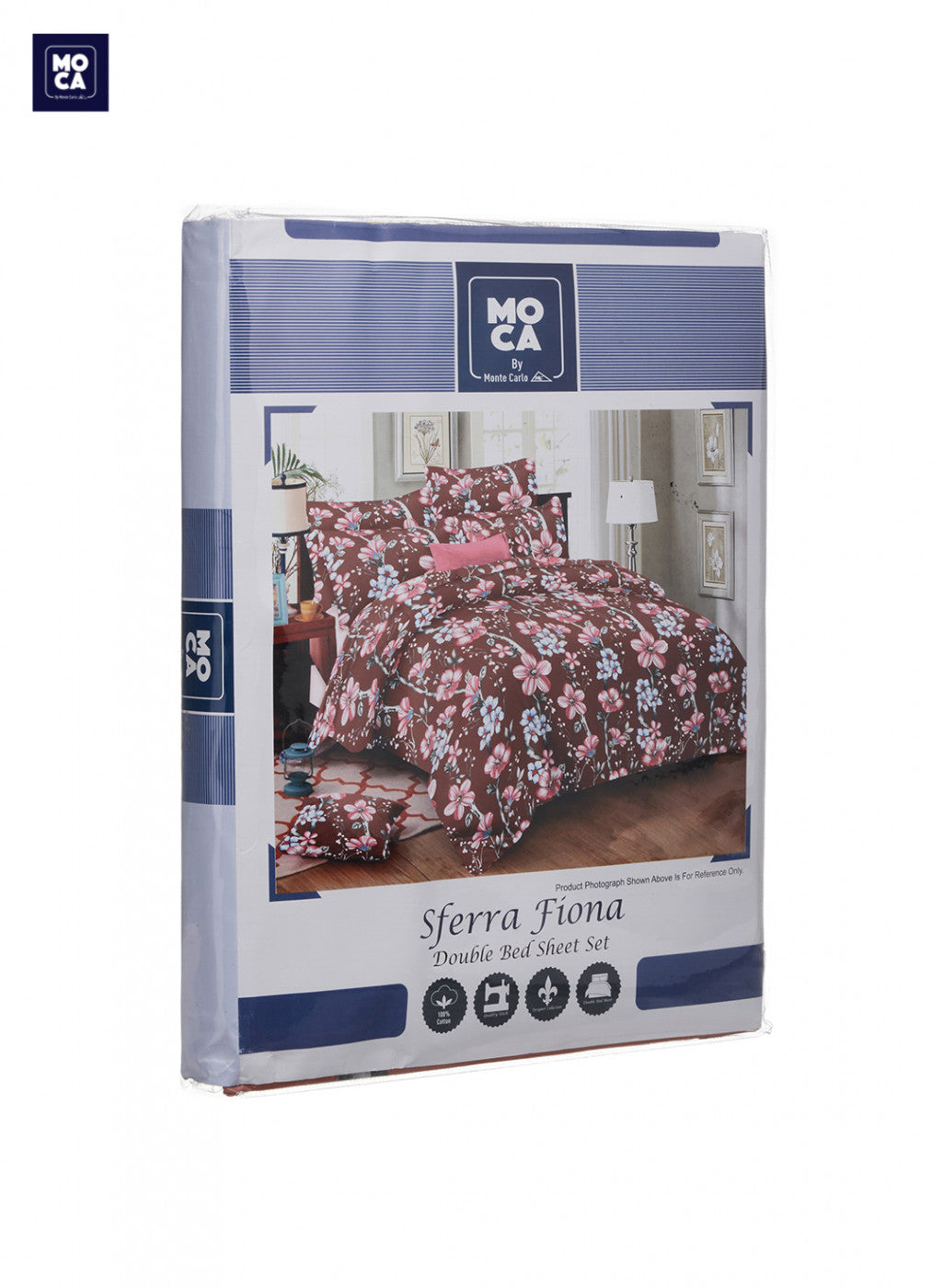 144 TC Cotton Double Bedsheet with 2 Pillow Covers