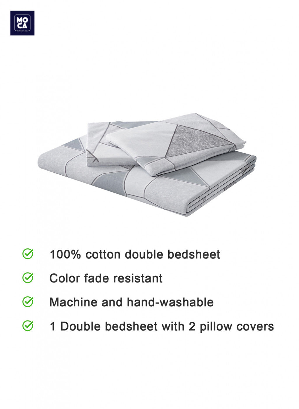 210 TC Cotton King Bedsheet with 2 Pillow Covers