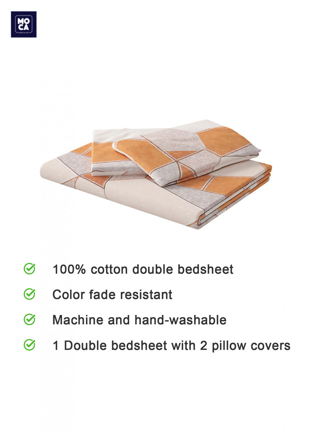 210 TC Cotton King Bedsheet with 2 Pillow Covers