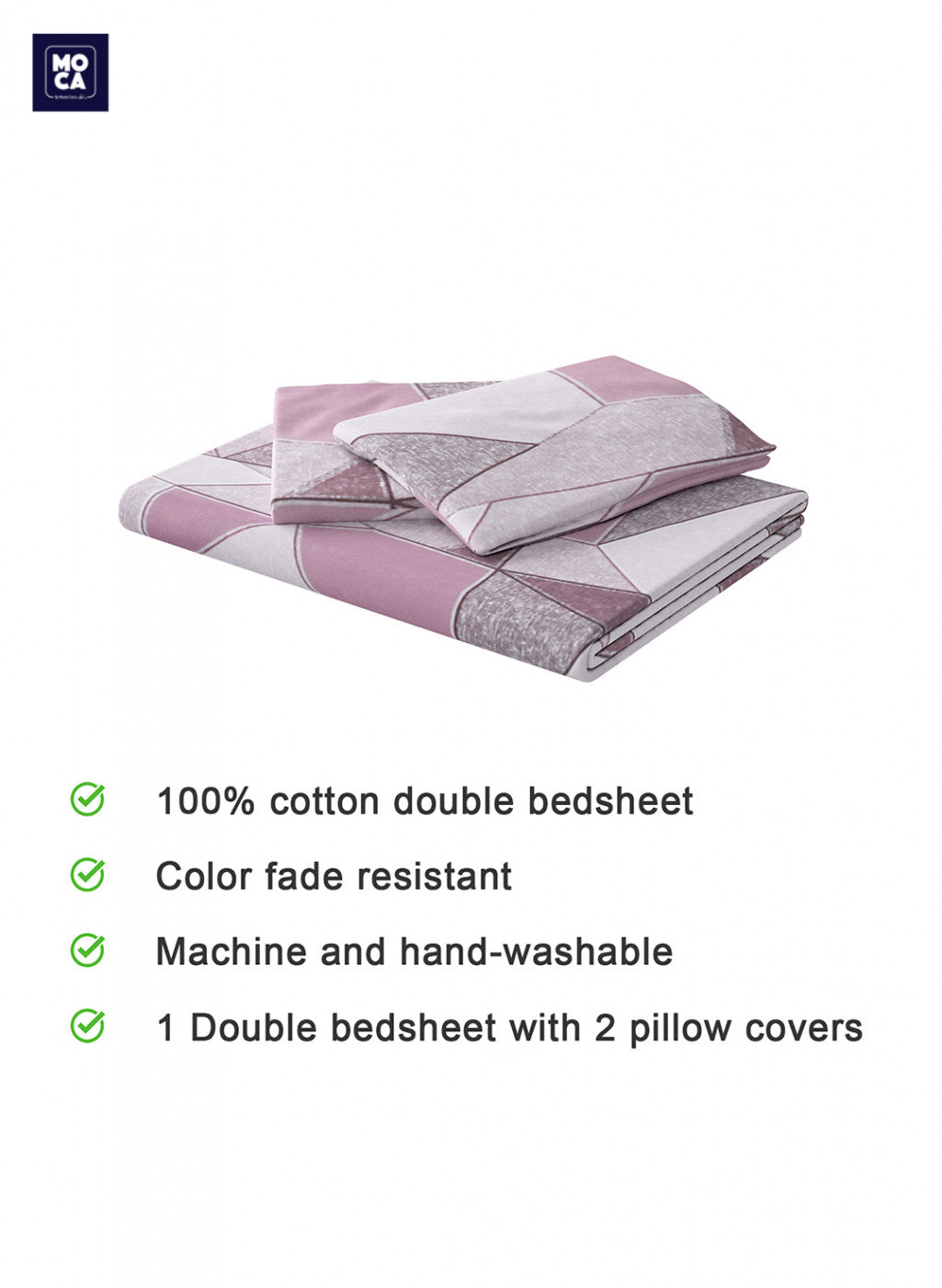 210 TC Cotton King Bedsheet with 2 Pillow Covers