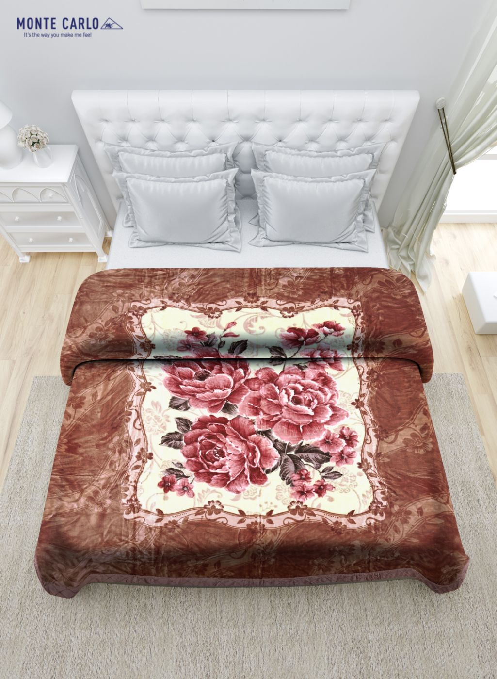 Printed Mink Double Blanket for Heavy Winter -1 Ply