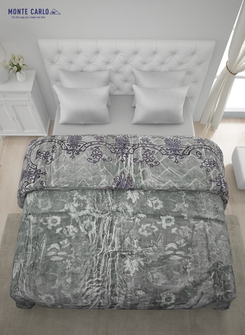 Printed Mink Double Blanket for Heavy Winter -2 Ply