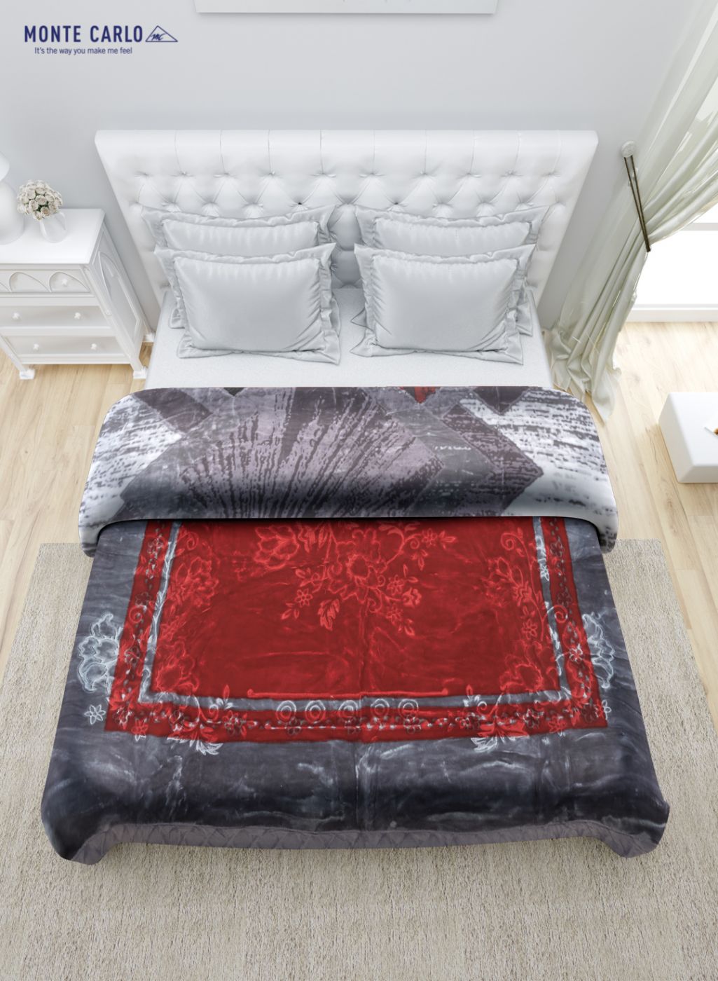 Printed Mink Double Blanket for Heavy Winter -2 Ply