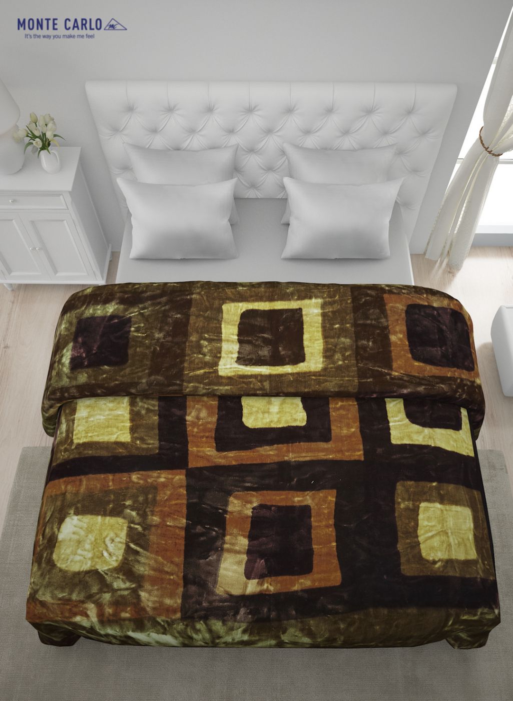 Printed Mink Double Blanket for Heavy Winter -2 Ply