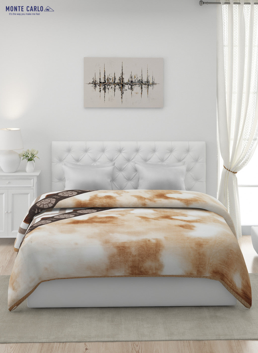 Printed Mink Double Blanket for Heavy Winter -2 Ply