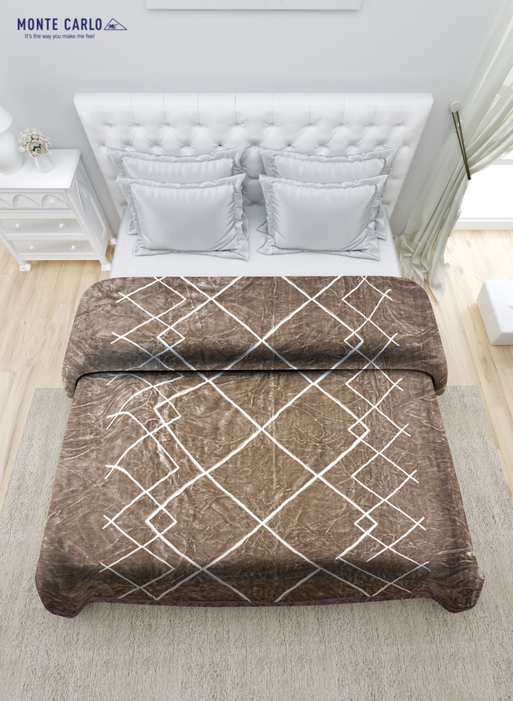 Printed Mink Double Blanket for Heavy Winter -1 Ply