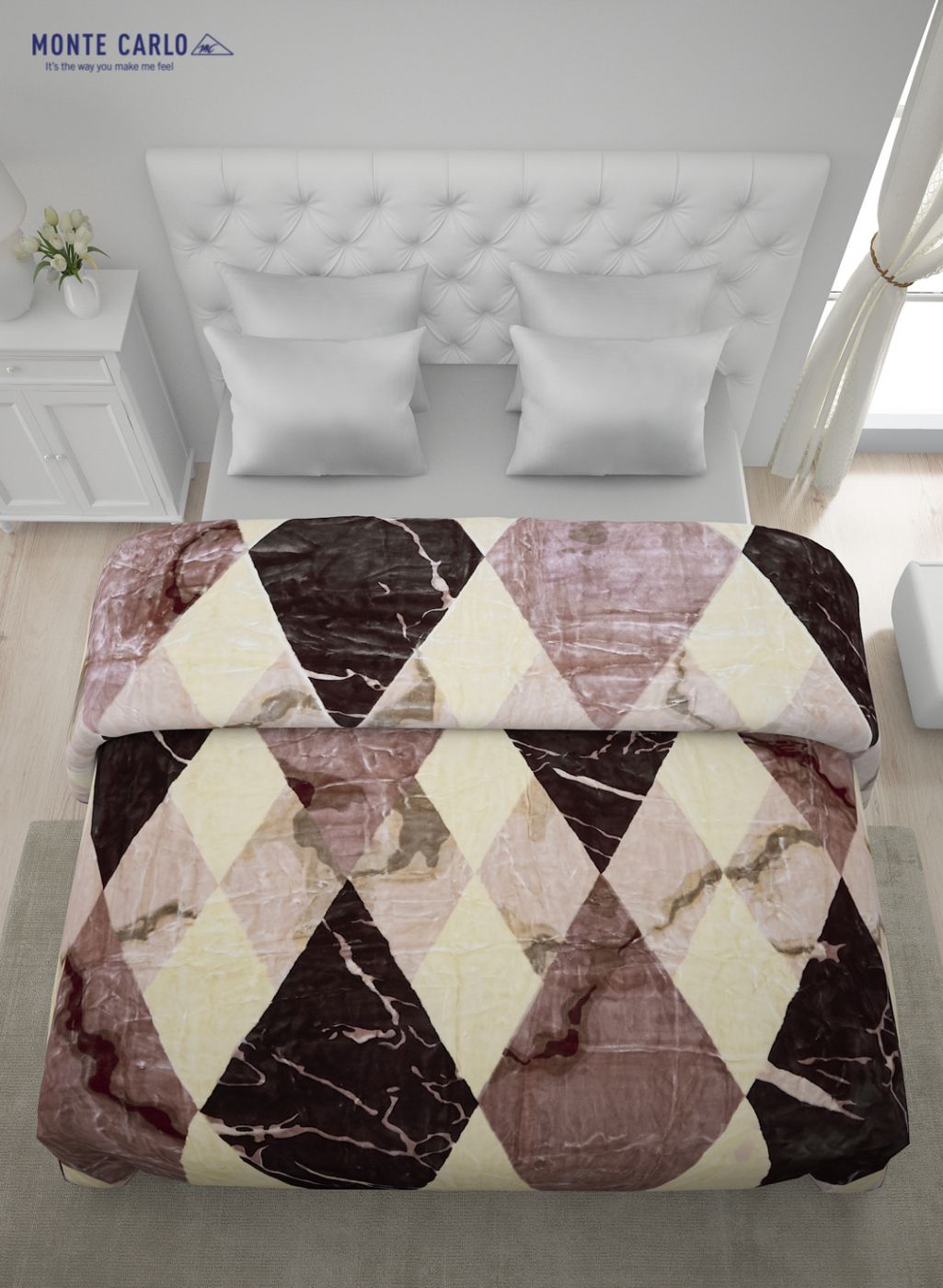 Printed Mink Double Blanket for Heavy Winter -2 Ply