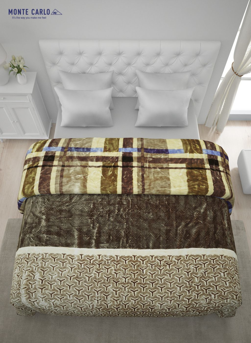 Printed Mink Double Blanket for Heavy Winter -2 Ply