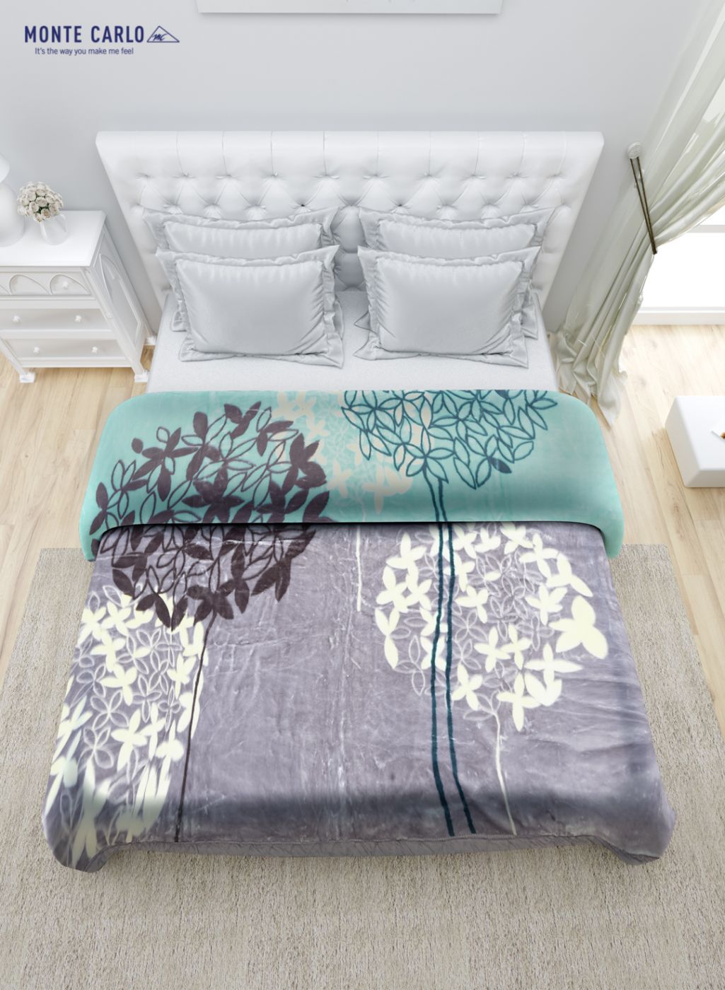 Printed Mink Double Blanket for Heavy Winter -2 Ply