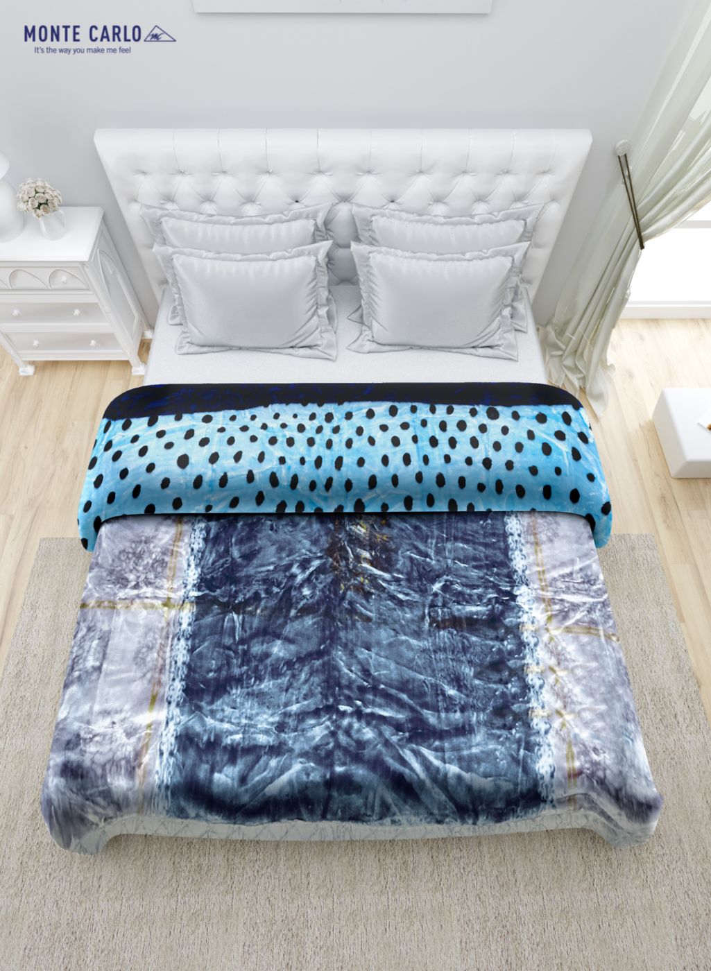 Printed Mink Double Blanket for Heavy Winter -2 Ply