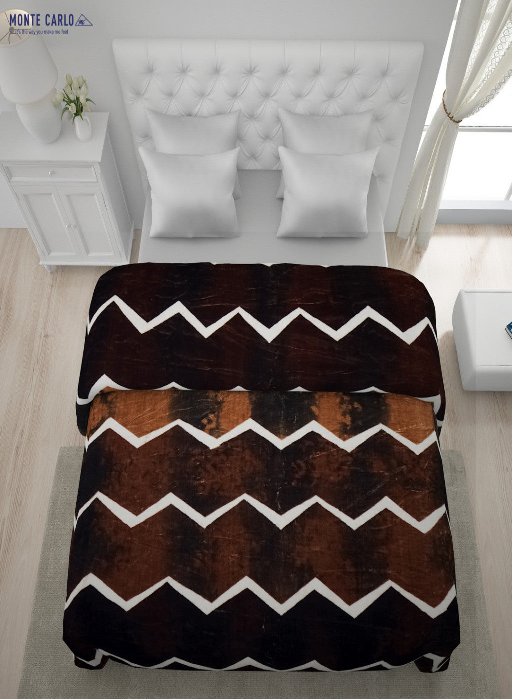 Printed Mink Double Blanket for Mild Winter -1 Ply