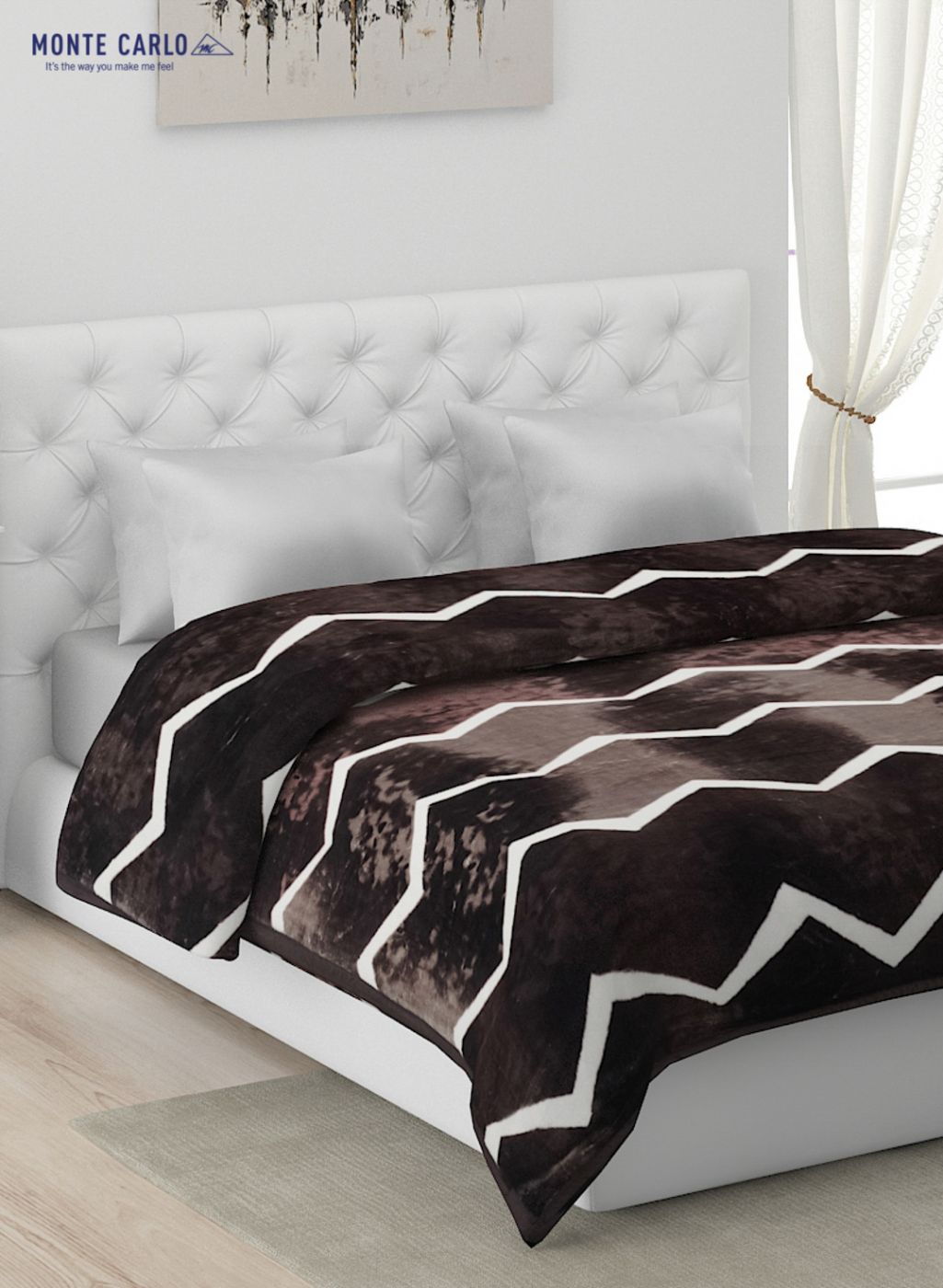 Printed Mink Double Blanket for Mild Winter -1 Ply