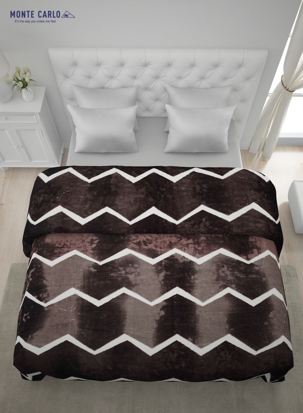 Printed Mink Double Blanket for Mild Winter -1 Ply