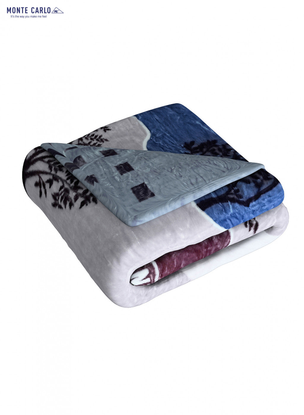 Printed Mink Single Blanket for Heavy Winter -2 Ply