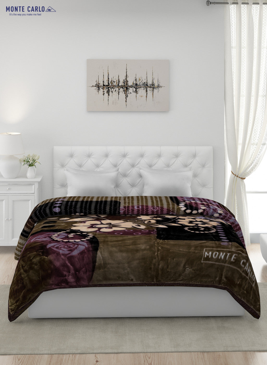 Printed Mink Double Blanket for Heavy Winter -2 Ply