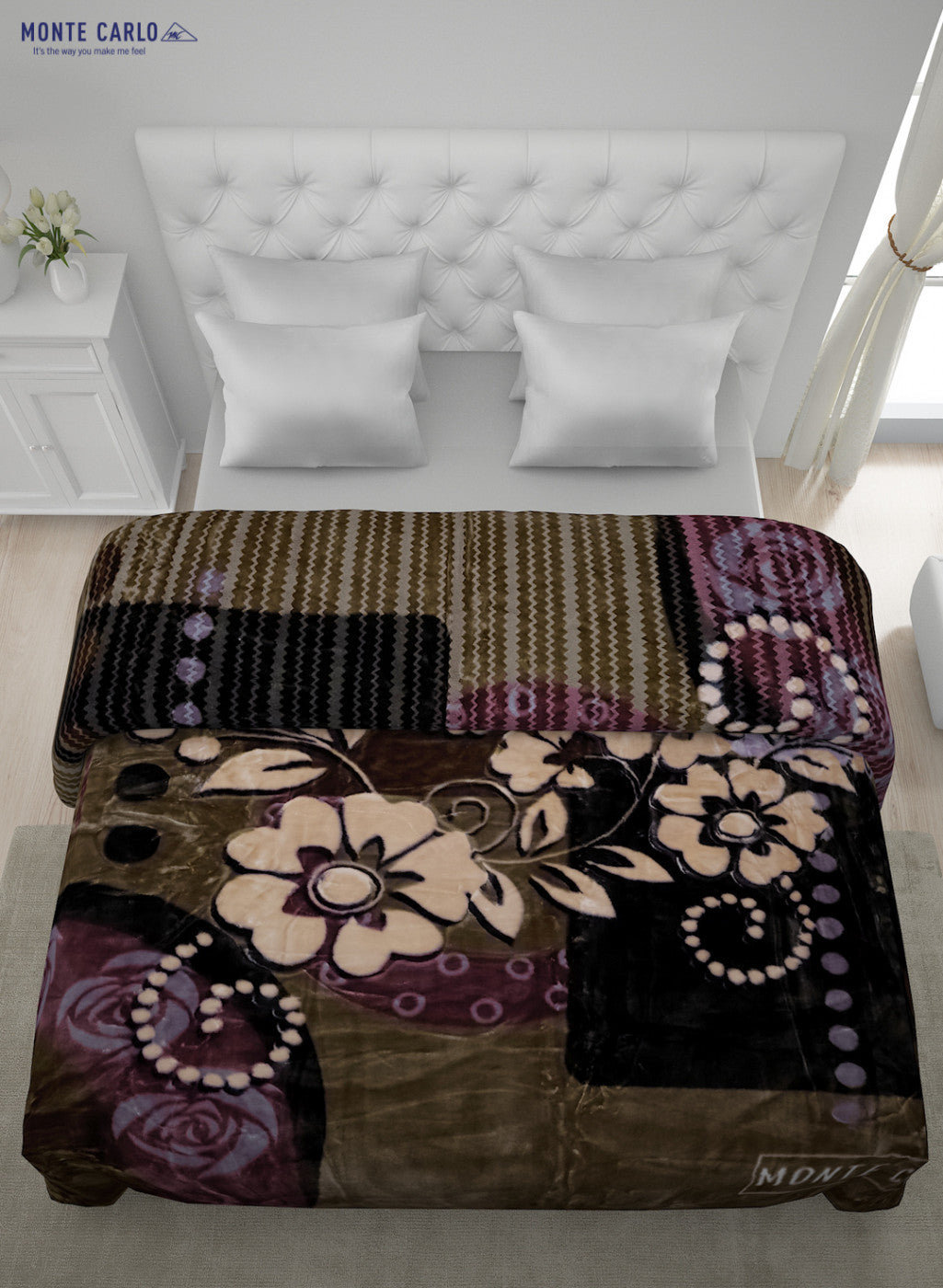 Printed Mink Double Blanket for Heavy Winter -2 Ply