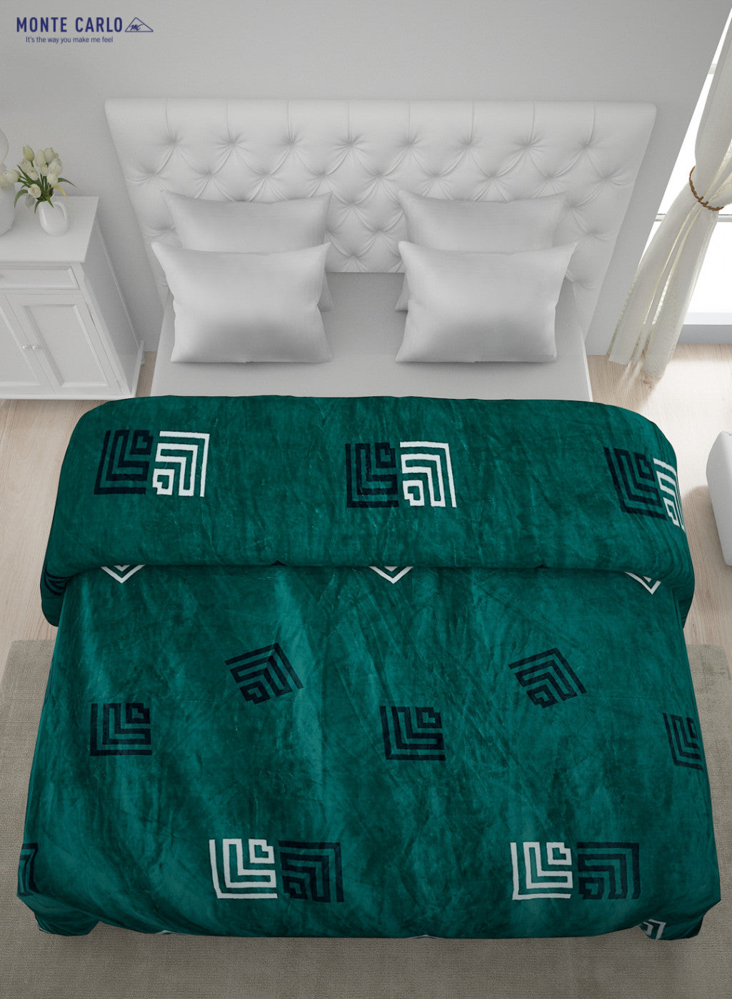 Printed Mink Double Blanket for AC Room -1 Ply