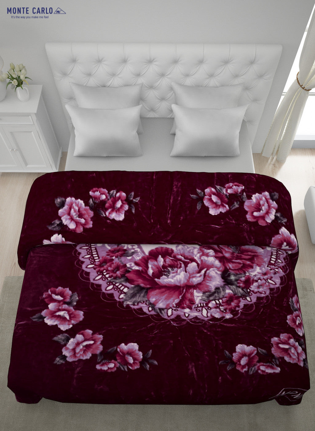 Printed Mink Double Blanket for Heavy Winter -2 Ply