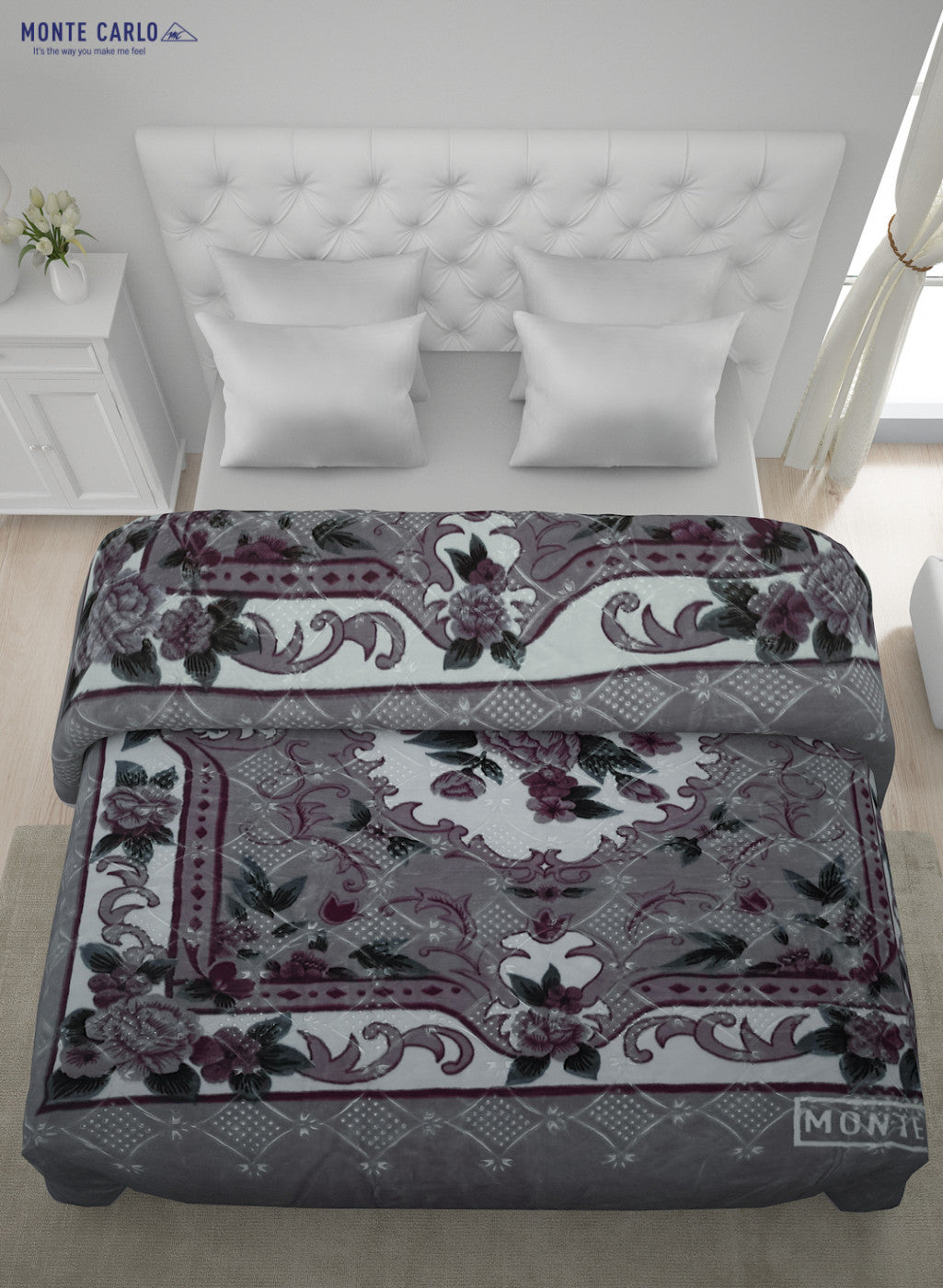 Printed Mink Double Blanket for Heavy Winter -2 Ply