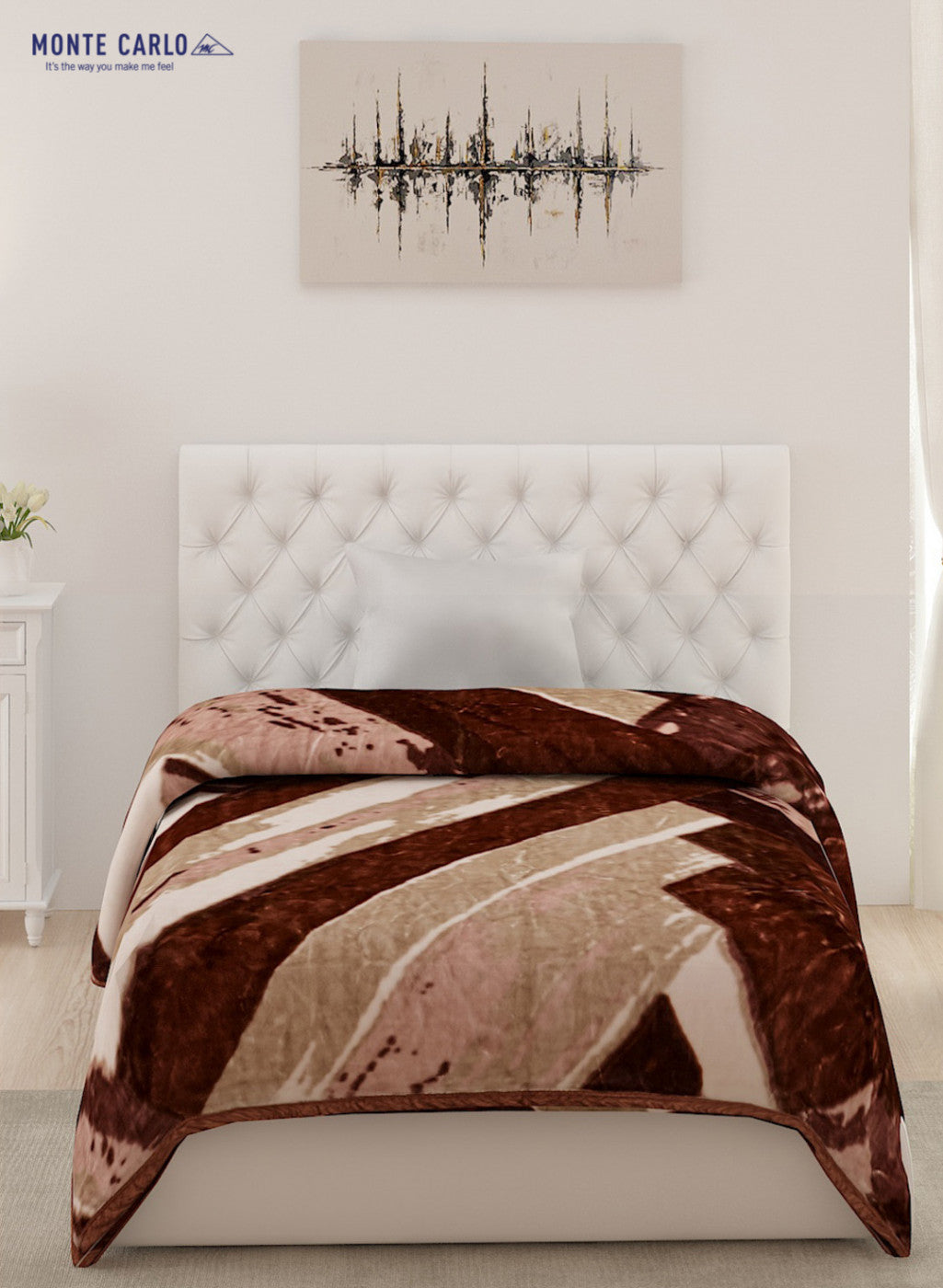 Single Bed Multicolor Mink Blanket - 1 Ply