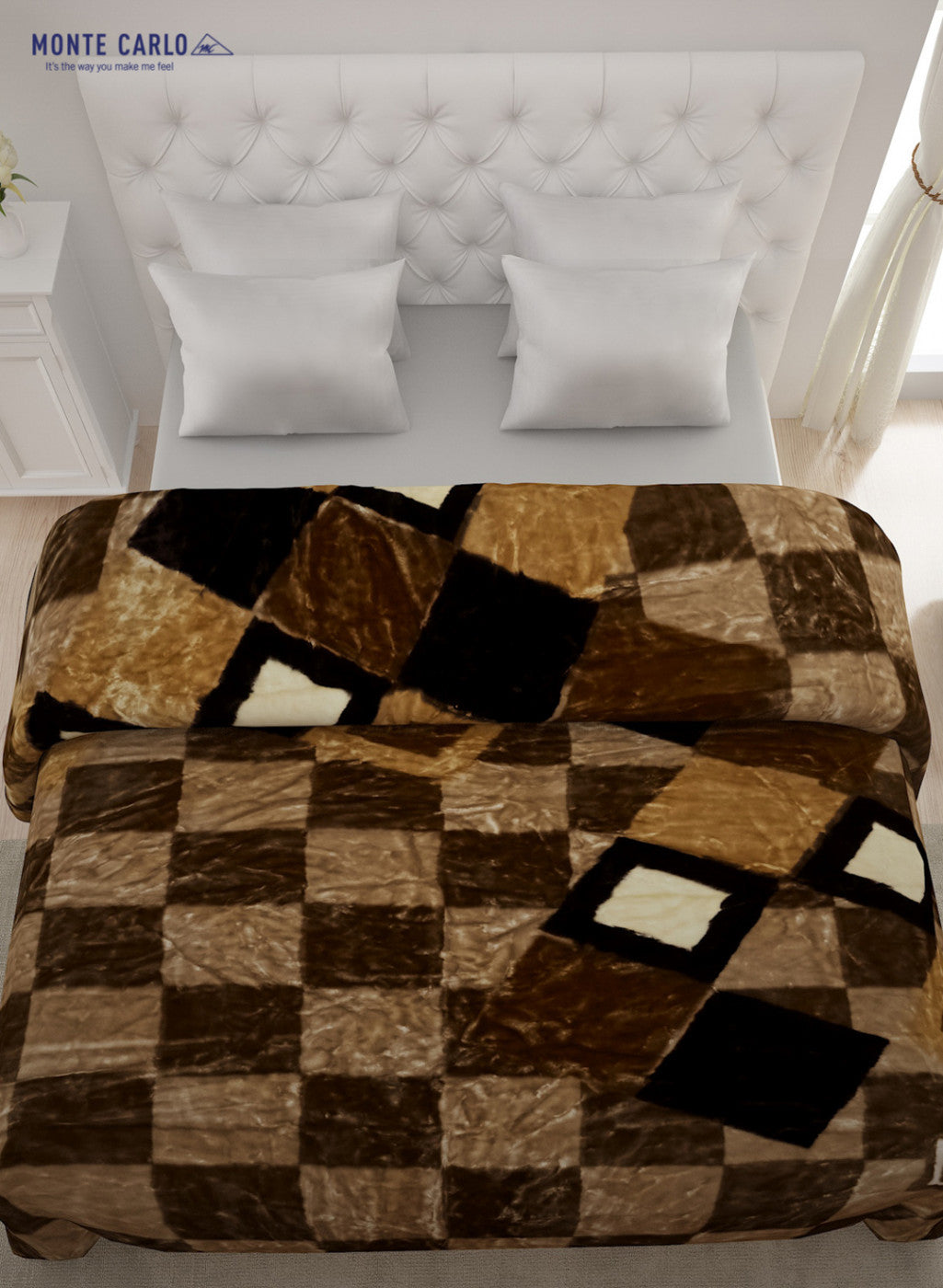 Double Bed Multicolor Mink Blanket - 2 Ply