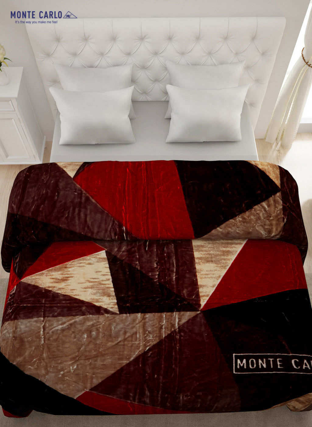 Double Bed Multicolor Mink Blanket - 1 Ply