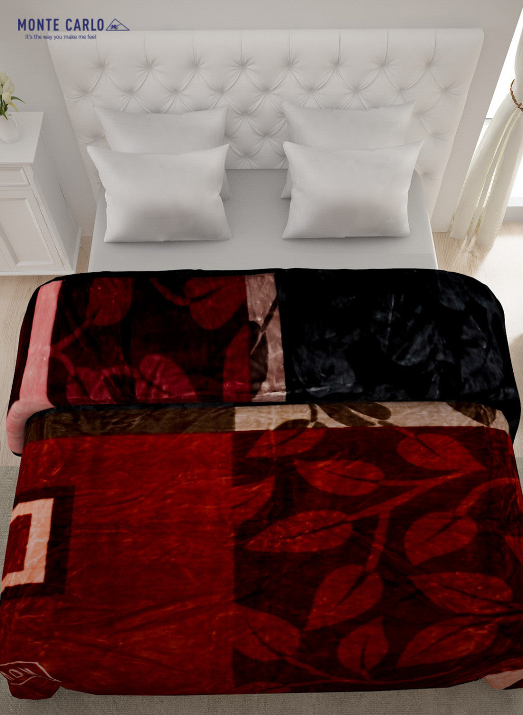 Double Bed Multicolor Mink Blanket - 1 Ply